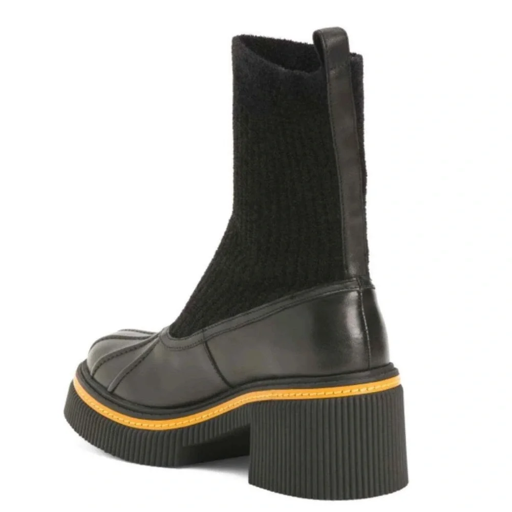 AEROSOLES Black and‎ Gold Heeled Boots